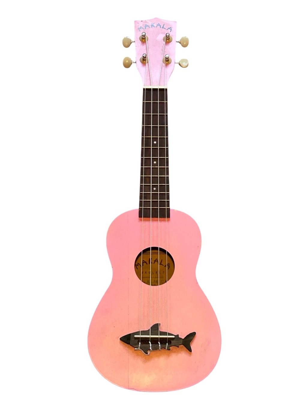 Pink Kala Makala Shark Bridge Soprano Ukulele